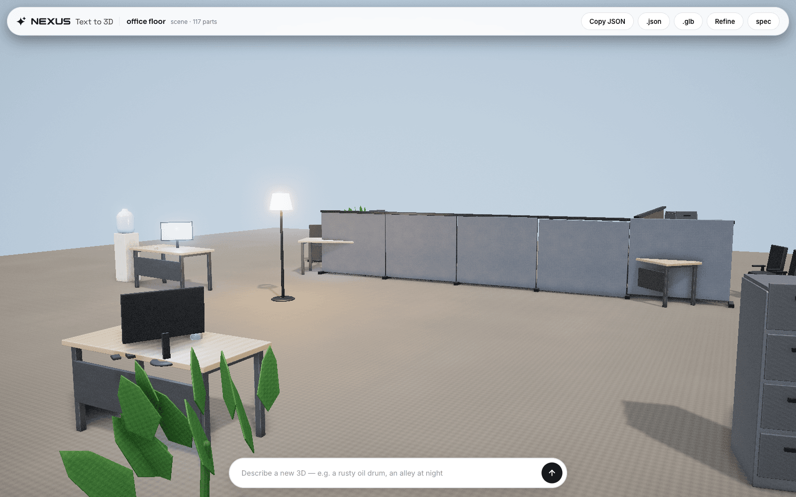 Text to 3D screenshot