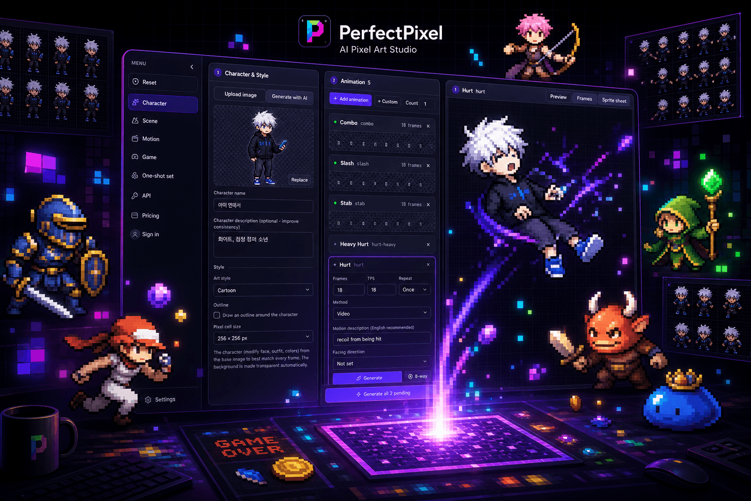 Inside the Perfect Pixel Engine — From One Sentence to 100+ Motion Sprites